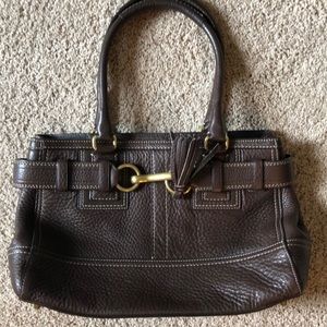 Coach Dark Brown Satchel Handbag